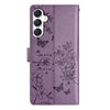 For Samsung Galaxy A56 5G Butterflies and Flowers Leather Phone Case(Purple)