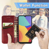 For Alcatel 1S 2021 Cubic Grid Pressed Horizontal Flip Magnetic PU Leather Case with Holder & Card Slots & Wallet(Red)