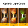 6 LED Solar Outdoor Garden Stainless Steel Wall Lamp(Color Light)