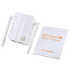 300Mbps Wireless-N Range Extender WiFi Repeater Signal Booster Network Router with 2 External Antenna, EU Plug(White)