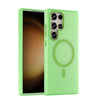 For Samsung Galaxy S23 Ultra 5G MagSafe Frosted Translucent TPU + PC Full Coverage Phone Case(Green)