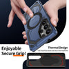 For Samsung Galaxy S23 FE 5G Cooling MagSafe Holder Phone Case(Blue)