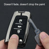 Car Luminous All-inclusive Zinc Alloy Key Protective Case Key Shell for Volkswagen A Style Folding 3-button(Silver)
