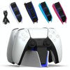 HONCAM For PS5 Gamepad Charger Dual Dock Charger(Rose Red)