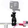 PULUZ Motorcycle Bicycle Handlebar Holder with Tripod Mount & Screw for GoPro, Insta360, DJI and Other Action Cameras(Black)
