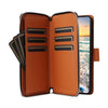 For Samsung Galaxy S23 5G Nine-card Slots Zipper Wallet Bag Leather Phone Case(Brown)
