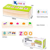 English Words Numbers Fruit Cognition Enlightenment Puzzle Wooden Toys Early Learning Matching Box