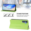For Samsung Galaxy A15 5G / 4G RC01 Dual-Folded Magnetic Suction RFID Leather Phone Case(Grass Green)