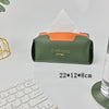 SJM0041 Car PU Paper Tissue Box Hotel Napkin Paper Box Toilet Paper Box(Ocherored)