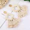 E2205-3 Tassel Prismatic Bamboo Vine Handmade Woven Earrings Bosomia Style Earrings