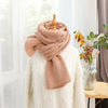 Winter Students All-Match Knitting Thickening Warm Small Fresh Scarf, Size:210 x 40cm(Fawn-Pink)