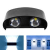 4 LEDs Garden Aluminum Double Head Wall Light(White Light)