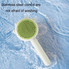 Pet Grooming Brush Green - Deshedding & Detangling for Cats & Dogs