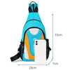 O-TBOST Outdoor Casual Multifunctional Crossbody Backpack(Sky Blue And Yellow)