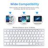 WB-8022 Ultra-thin Wireless Bluetooth Keyboard for iPad, Samsung, Huawei, Xiaomi, Tablet PCs or Smartphones, Russian Keys(Silver)