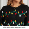 Women Christmas Sweater Sweet Loose Pullover Knit Sweater, Size: S(Black)