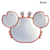 Children One-Piece Full Silicone Table Cartoon Crab Separation Plate(Brown)