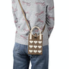 Heart Shaped Knitted Mini Crossbody Phone Bag For 6.9 inch and Below Phones(Brown)