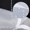 Shower Curtain Waterproof Bathroom Geometric Light Grey Bath Curtains, Size:80x200cm