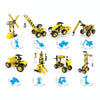 7755 8 in 1 Children Variety Soft Assembled Building Blocks 100PCS DIY Engineering Vehicle Model