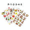 1 Set Christmas Cartoon Illustration Kids Toy Stickers, Size: 148x210mm(P-3)