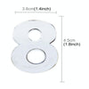 Car Vehicle Badge Emblem 3D Number Eight Self-adhesive Sticker Decal, Size: 3.6*4.5*0.5cm