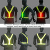 LED Reflective Vest High Stretch Outdoor Reflective Vest Traffic Safety Reflective Clothing( Green)
