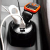5V 1A+2.4A Two USB Ports & Two Car Cigarette Lighter Socket Car Charger with Holder Function