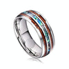 Ceramic Tungsten Steel Dragon Texture Ring for Men, Ring Size:8