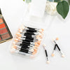 Dual-Head Sponge Portable Eyeshadow Stick Eye Makeup Tool, Specification: 50pcs/Box(Aluminum Stick)