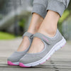 Women Casual Mesh Flat Shoes Soft Sneakers, Size:37(Gray)