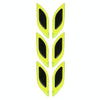 2 Sets Carbon Fiber Warning Sticker Car Anti-Collision Strip Leaf Plate Reflective Sticker Hood Light Eyebrow Anti-Collision Drops Sticker(6 PCS  (Fluorescent Yellow))