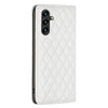 For Samsung Galaxy A56 5G Diamond Lattice Magnetic Leather Flip Phone Case(White)