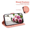 For Realme 13+ Global Butterfly Rose Embossed Leather Phone Case(Pink)