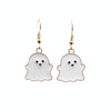 Halloween Jewelry Alloy Ghost Earrings Necklace(White Earrings+Necklace)