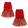 Christmas Plaid Dog/Cat Skirt (Red, L)