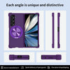 For Samsung Galaxy Z Fold5 CD Texture 360 Degree Rotating Holder MagSafe Phone Case(Purple)