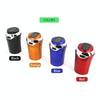 N12E Car Creative Ashtray Solar Power With Light And Cover With Cigarette Liighter (Blue)
