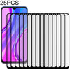 For Xiaomi Redmi 9 25 PCS Full Glue Full Screen Tempered Glass Film(Black)