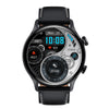Ochstin 5HK8 Pro 1.36 inch Round Screen Blood Oxygen Blood Pressure Monitoring Bluetooth Smart Watch, Strap:Leather(Black)