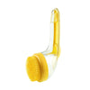 Silicone Pet Bath Brush with Shampoo Dispenser - Yellow