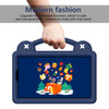 For Samsung Galaxy Tab A9 Handle Kickstand Children EVA Shockproof Tablet Case(Navy Blue)