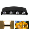 8 LEDs Garden Aluminum Double Head Wall Light(Warm White Light)