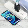 LZ-728 2 in 1 18W QC 3.0 USB Interface Travel Charger + USB to 8 Pin Data Cable Set, EU Plug, Cable Length: 1m(Black)
