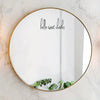 Hello sweet cheeks 2pcs /Set Waterproof and Oilproof Vinyl Stickers Mirror Decorative Stickers