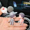 In Car Ornament Lovely Kissing Couple Doll, Colour:Blue Balloon+Spring Balloon