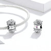 S925 Sterling Silver Knitting Wool Ball Beads DIY Bracelet Necklace Accessories