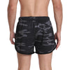 XXL Three Pants Men Gym Shorts Quick Dry Swimming Trunks(Black Camouflage)