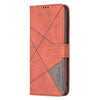 For Samsung Galaxy M16 5G / F16 5G Magnetic Buckle Rhombus Texture Leather Phone Case(Brown)
