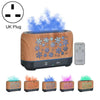 Home Colorful Simulation Flame Incense Smoked Lamp Humidifier, Model:Remote Control(UK Plug)
